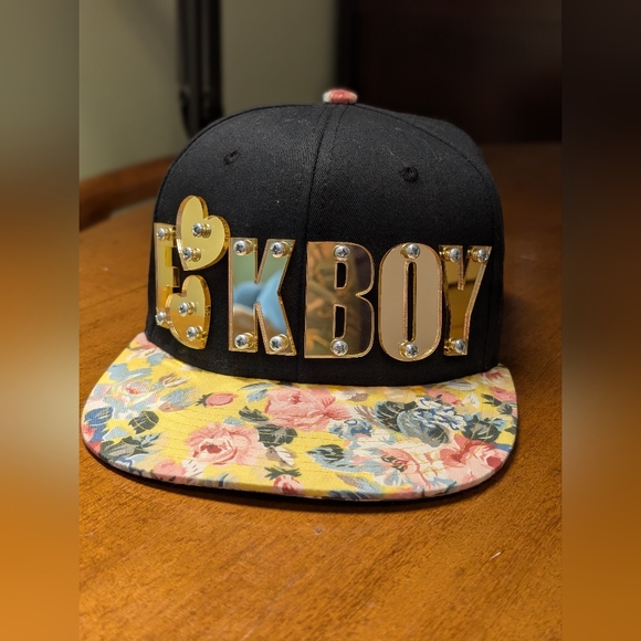 [limited, no longer available] Arsenic x Cyanide F💜💜boy yellow floral snapback - Picture 4 of 10